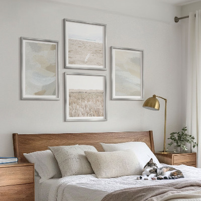 Wall art set Abstract background with delicate strokes