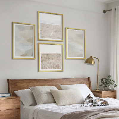 Wall art set Abstract background with delicate strokes