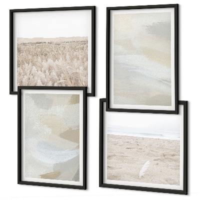 Wall art set Abstract background with delicate strokes