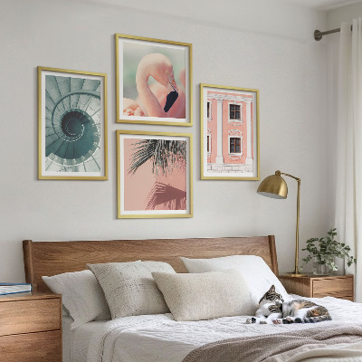 Multi-piece wall decor set Architecture pastel patterns