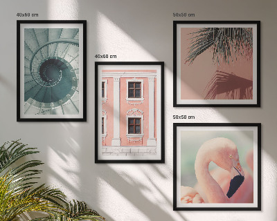 Multi-piece wall decor set Architecture pastel patterns