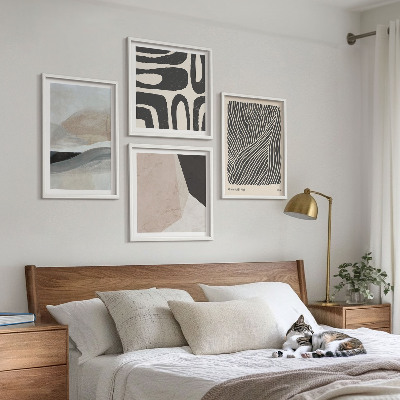 Wall art set Abstract boho decoration patterns