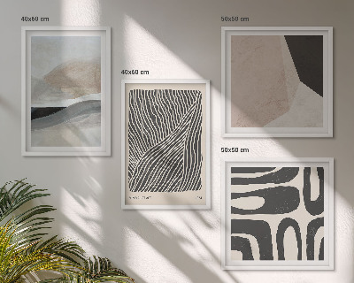 Wall art set Abstract boho decoration patterns