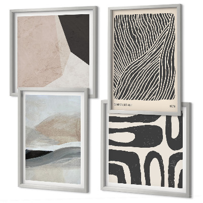 Wall art set Abstract boho decoration patterns