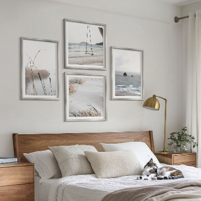 Multi-piece wall decor set Vegetation by the water in summer