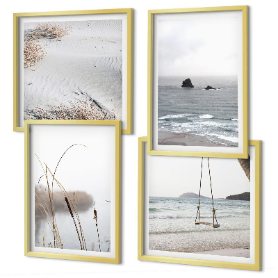 Multi-piece wall decor set Vegetation by the water in summer