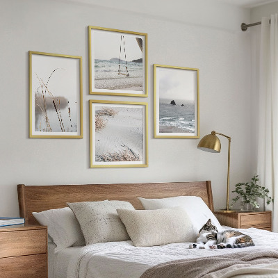 Multi-piece wall decor set Vegetation by the water in summer