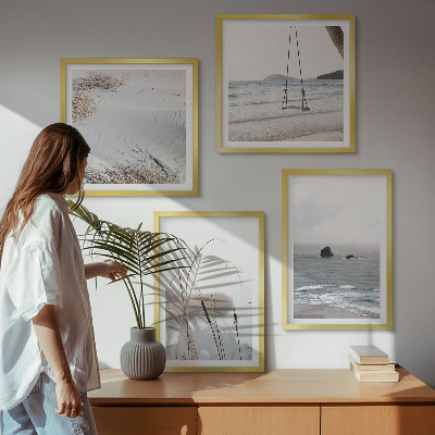 Multi-piece wall decor set Vegetation by the water in summer