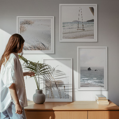 Multi-piece wall decor set Vegetation by the water in summer