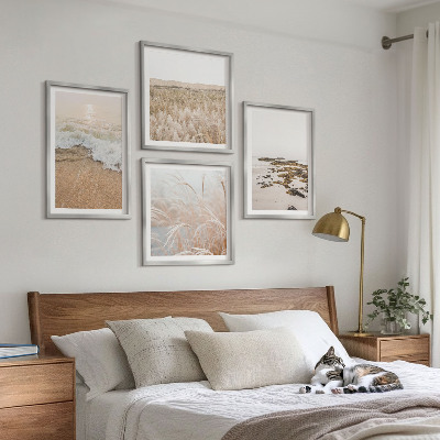 Wall art set Beach waves stones summer