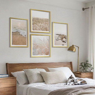 Wall art set Beach waves stones summer