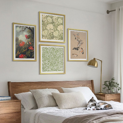 Multi-piece wall decor set Flowers and birds in natural surroundings