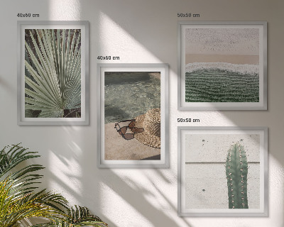 Wall art set Tropical plants accessories