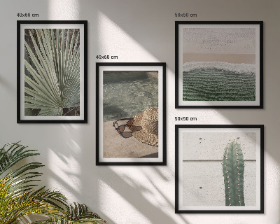 Wall art set Tropical plants accessories