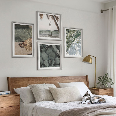 Wall art set Tropical plants for vacation