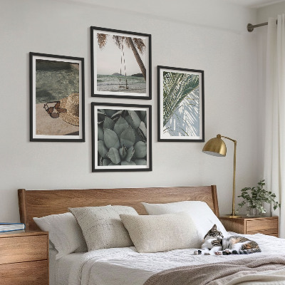Wall art set Tropical plants for vacation