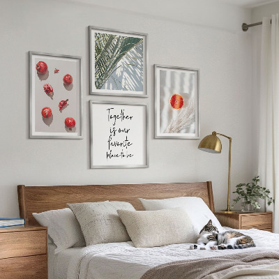 Multi-piece wall decor set Holiday palm fruit inscription