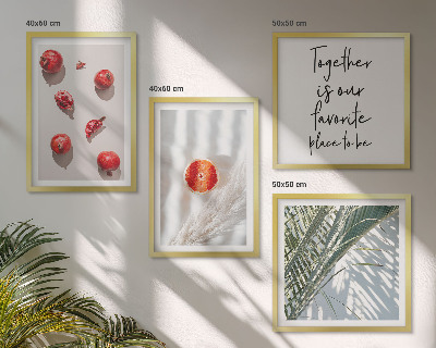 Multi-piece wall decor set Holiday palm fruit inscription
