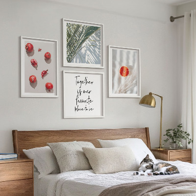 Multi-piece wall decor set Holiday palm fruit inscription