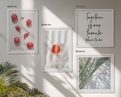 Multi-piece wall decor set Holiday palm fruit inscription