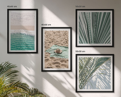 Set of 4 wall art pieces Holiday views beach sea