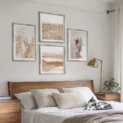 Wall art set Plant motifs boho style