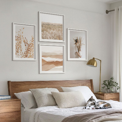 Wall art set Plant motifs boho style