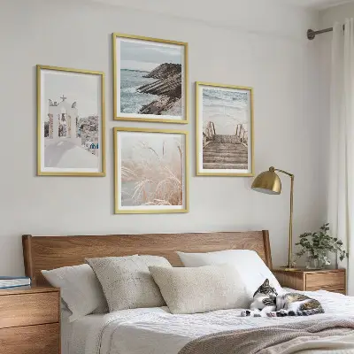 Sea architecture Santorini wall art set