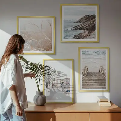 Sea architecture Santorini wall art set