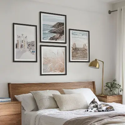 Sea architecture Santorini wall art set