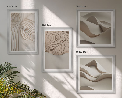 Multi-piece wall decor set Abstract waves on the sand