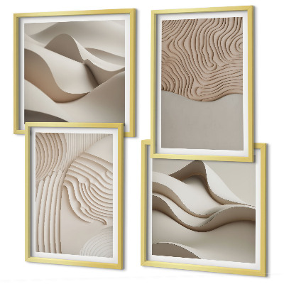 Multi-piece wall decor set Abstract waves on the sand