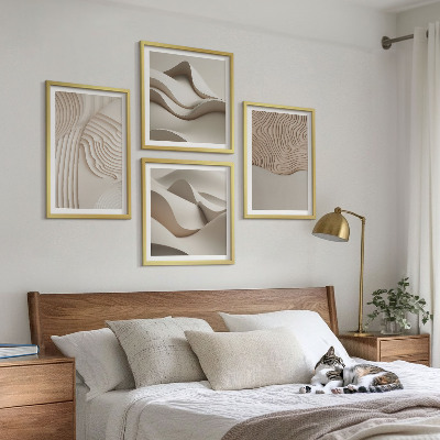 Multi-piece wall decor set Abstract waves on the sand