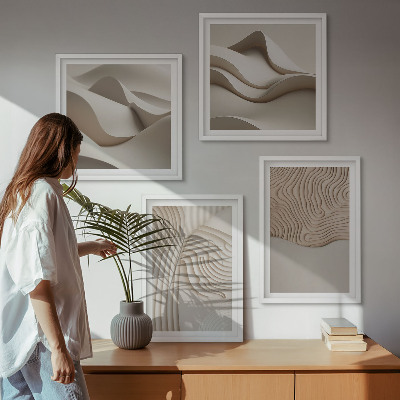 Multi-piece wall decor set Abstract waves on the sand
