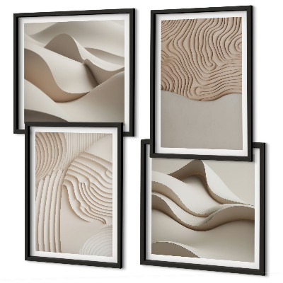 Multi-piece wall decor set Abstract waves on the sand