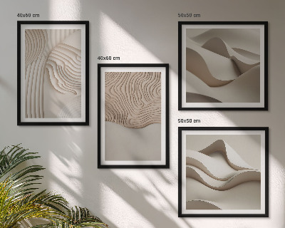 Multi-piece wall decor set Abstract waves on the sand