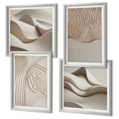 Multi-piece wall decor set Abstract waves on the sand