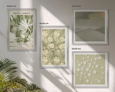 Multi-piece wall decor set boho floral abstractions