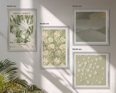 Multi-piece wall decor set Boho style floral abstractions