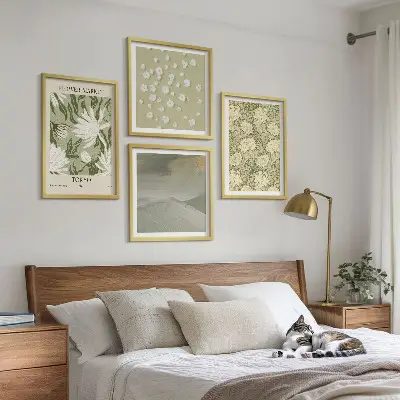 Multi-piece wall decor set boho floral abstractions
