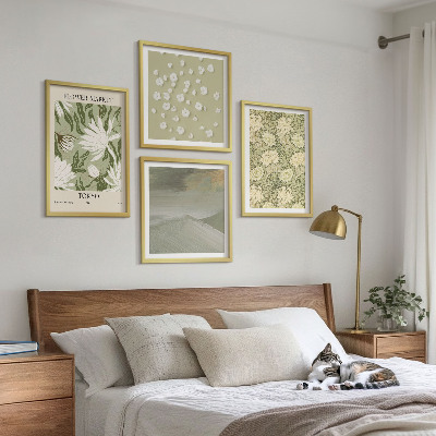 Multi-piece wall decor set Boho style floral abstractions