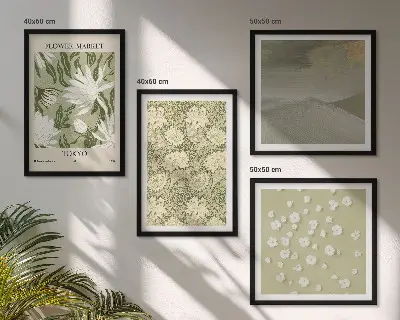 Multi-piece wall decor set boho floral abstractions