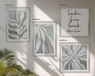 Multi-piece wall decor set Floral pastel patterns illustrations