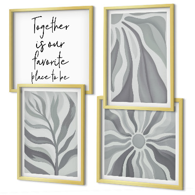 Multi-piece wall decor set Floral pastel patterns illustrations