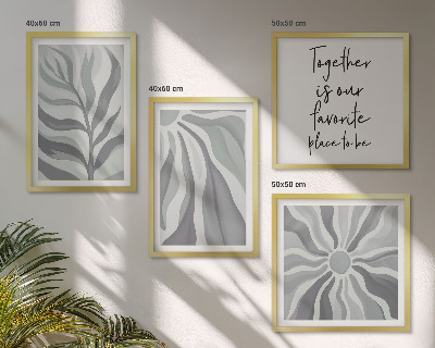 Multi-piece wall decor set Floral pastel patterns illustrations
