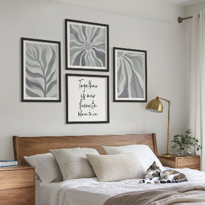 Multi-piece wall decor set Floral pastel patterns illustrations
