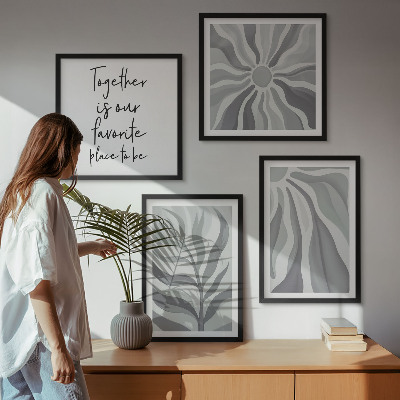 Multi-piece wall decor set Floral pastel patterns illustrations