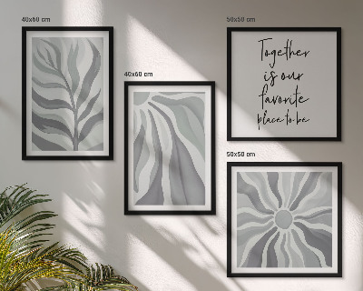 Multi-piece wall decor set Floral pastel patterns illustrations