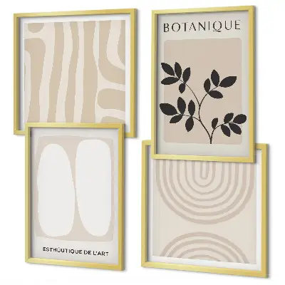 Boho delicate plant poster set multi-piece wall decor