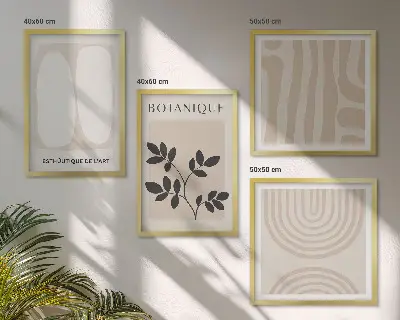 Boho delicate plant poster set multi-piece wall decor